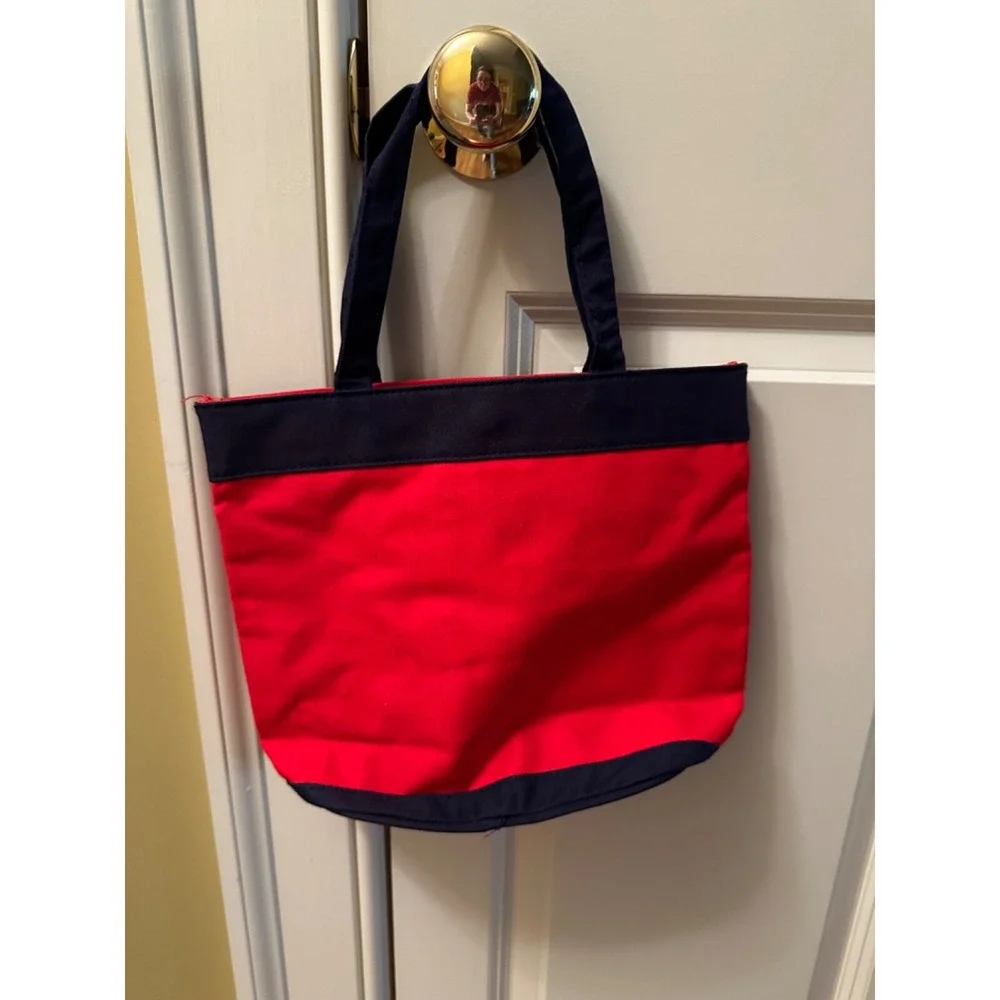 Vintage Apple Sacs‎ Kids Red Canvas Tote Bag Apple Worm Graphic School Book Bag